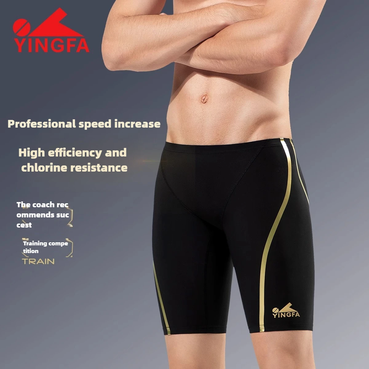 

Yingfa Men's Professional Competitive Swimming Short Chlorine Resistant Quick Drying Teenagers Swimming Jammer For Competition
