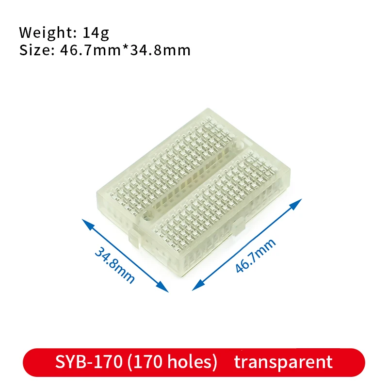 2 szt. SYB-46 SYB-170 płyta chlebowa 400 punktów bez lutowania płytka drukowana Mini uniwersalny protobard 65 kabel mostkujący zestaw do samodzielnego montażu