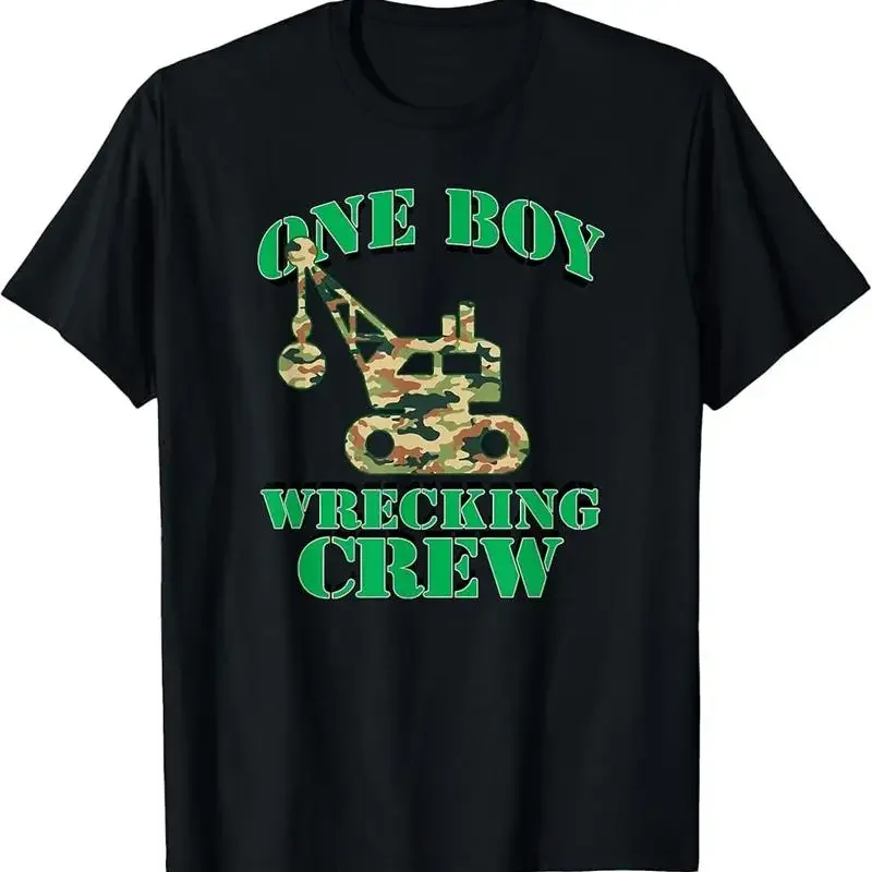 Trendy Camo Wrecking Ball One Boy Crew T Shirt
