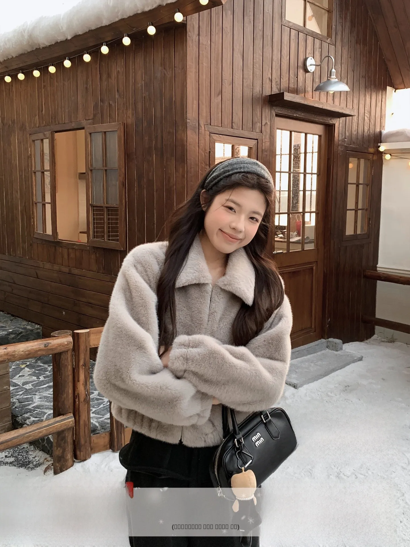 

Women's ort Thiened Fake Fur Collar Leather Coat Winter New Sle Korean Sle Stand Fit Zipper ket Inner Pol...