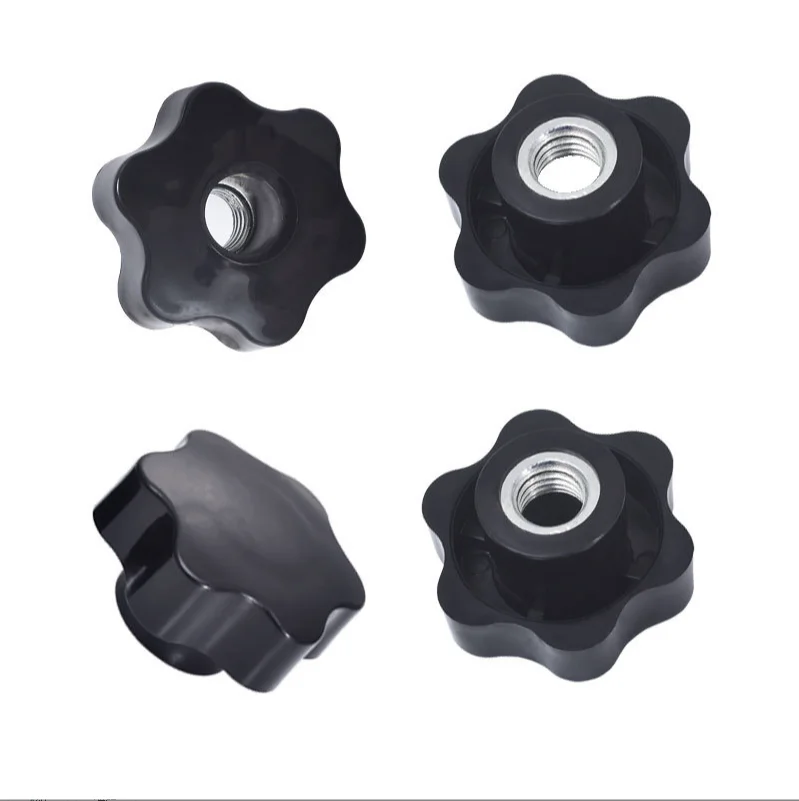 Hand Screw Nut Plum Blossom M6 Through Hole M5 Plastic Nut M10 Hexagonal Copper Core M4 Inch M8 Handle Plastic Head Screw