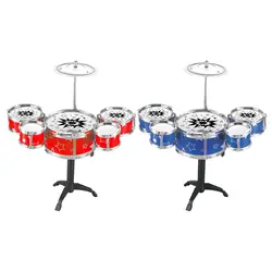 Kids Drum Kits Preschool Learning Toy Music Enlightenment Mini Drum Set Simulation for Boys Kids Preschool Children Gifts