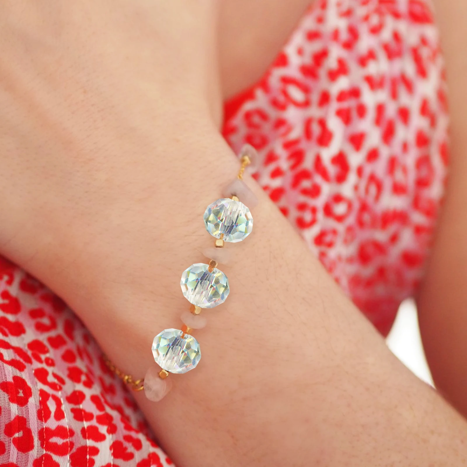 

60Pcs Faceted Glass Bead Set Colorful Crystal Beads for DIY Jewelry Making Necklace Bracelet Charms Crafts Jewelry Beads