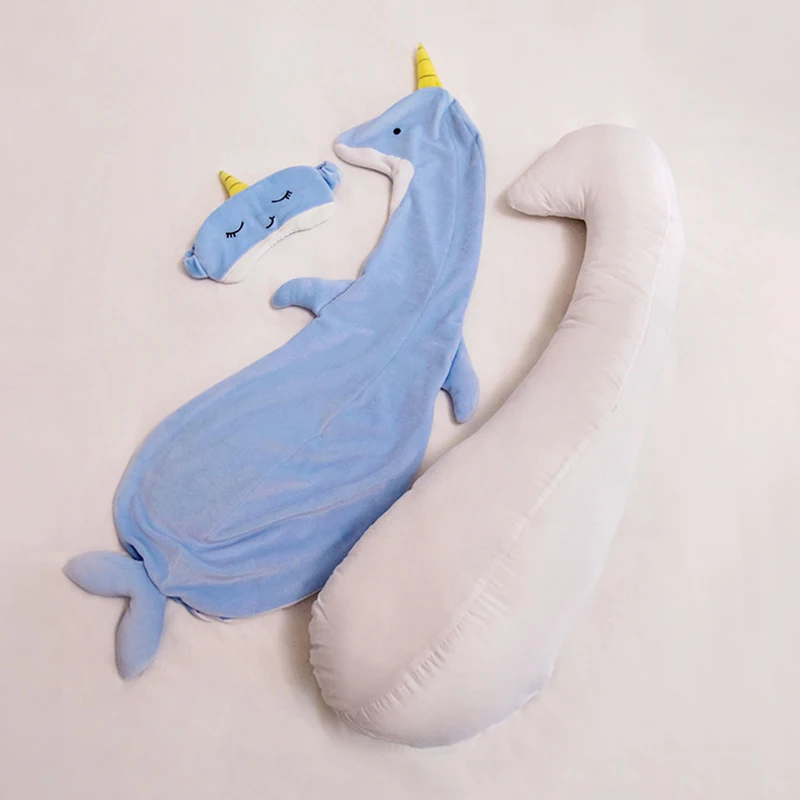 وسادة أرجل نوم لطيفة للأطفال قابلة للإزالة وقابلة للغسل ووسادة رأس طويلة من الجانب