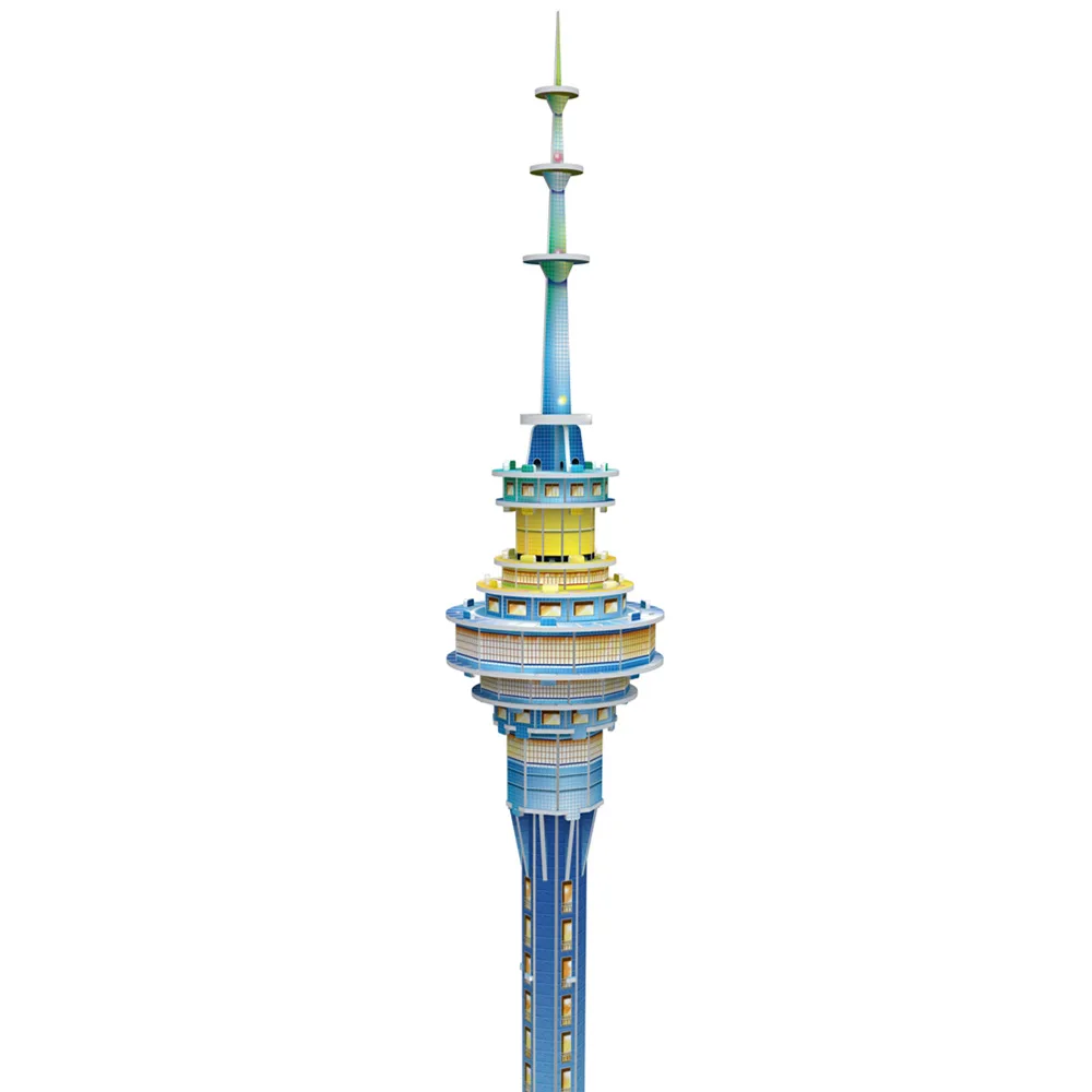 New Zealand Auckland Sky Tower 3D Paper Puzzle Building Model Toy World\'s Great Architecture Build Boy Girl Friend Travel Gift