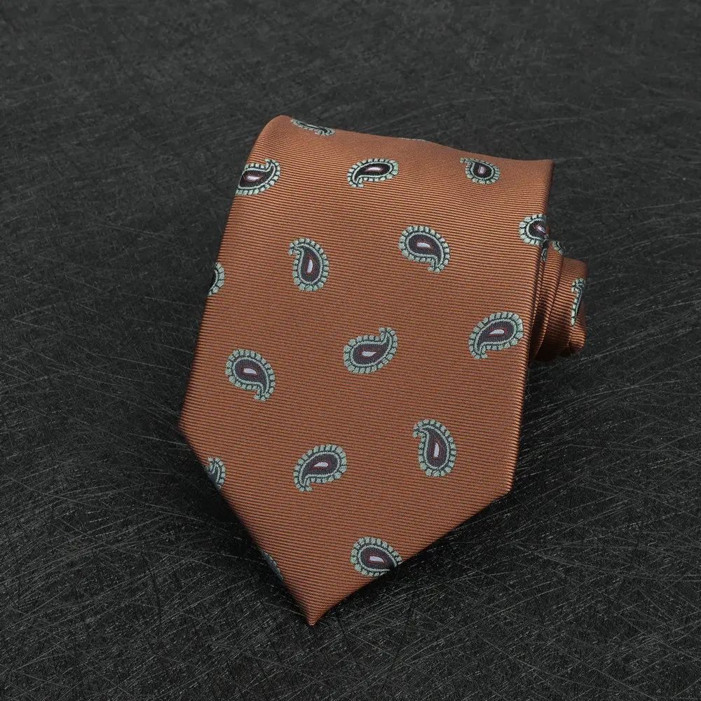 2025 neue Ankunft Braun Krawatte Männer Business Formal Gestreiften Retro Krawatten 8 cm Weiß Grün Polka Dot Krawatte Smoking hochzeit Krawatte – Detail 17