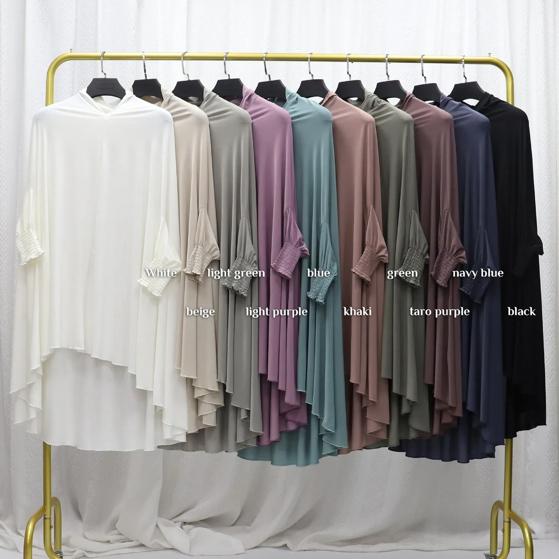 Eid Long Khimar Women Muslim Hijab Headscarf Ramadan Niqab Shawls Wrap Djellaba Islam Clothing Prayer Garment Dress Abaya Nikab