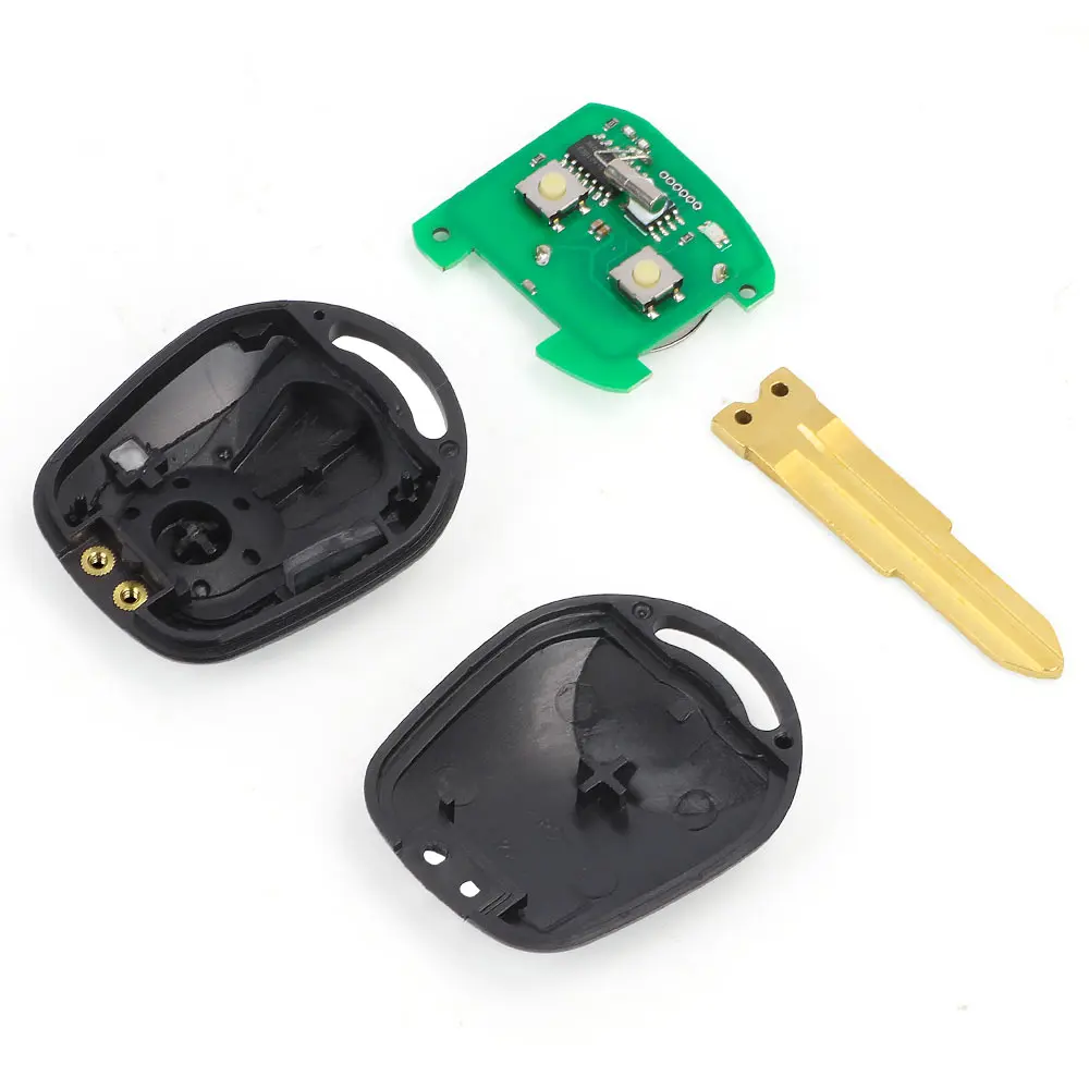 KEYECU 315MHz / 447 / 433.92MHz 4D60 Chip Replacement 2 Buttons Remote Car Key Fob for Ssangyong Actyon Kyron Rexton