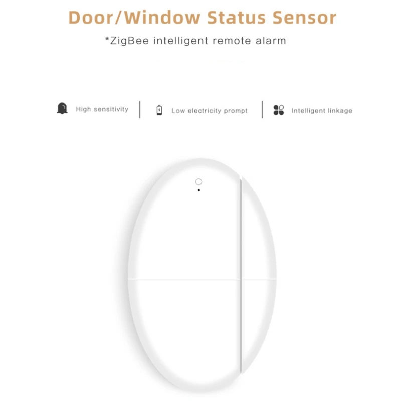 Умный дверной магнитный датчик Zigbee Tuya, умная дверная Магнитная сигнализация, беспроводной дверной магнитный датчик