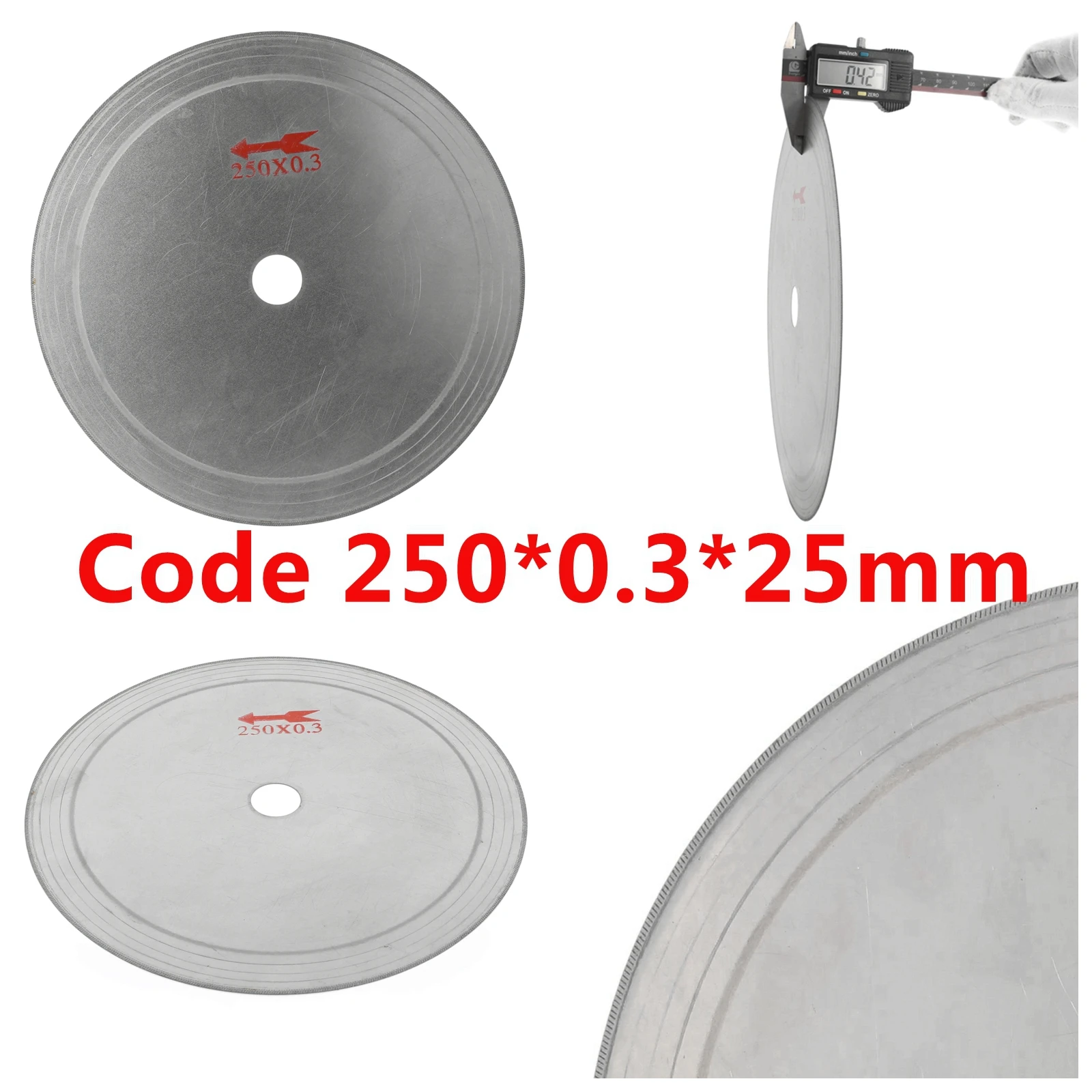 2Pcs 10 inch 250mm Ultra‑Thin Diamond Saw Blade 25mm Arbor Hole Lapidary Cutting Disc for Jewelry Glass Rock Stone Cutting
