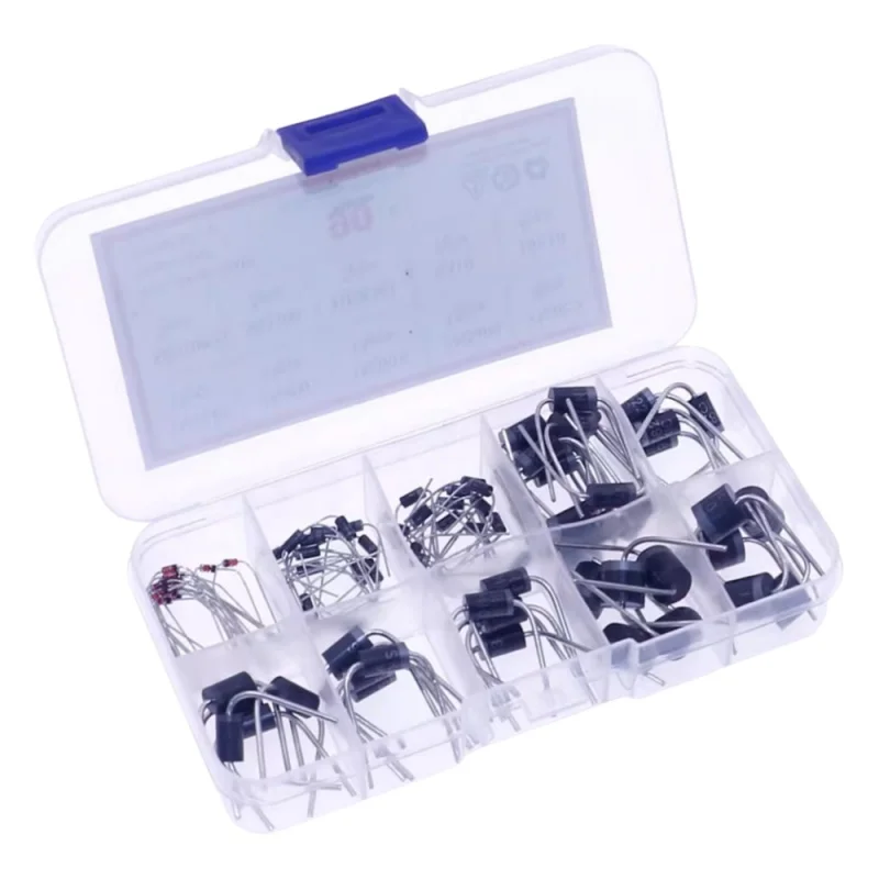 90PCS 10values commonly used diode Schottky/rectifier/fast recovery switch diode hybrid kit 1N4148 1N4007 1N5819 1N5408 1N5822