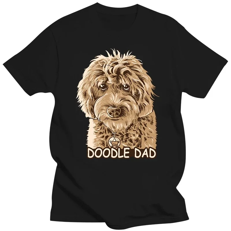 New Arrival babalar günü t Shirt özel kısa kollu O boyun standart spor yeni stil gömlek Erkek Doodle baba Goldendoodle gömlek