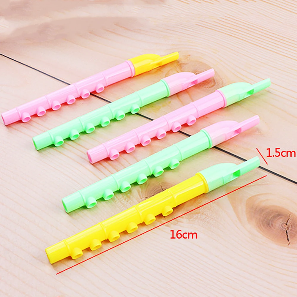 20 Pcs Mini Fun Kids Party Favor Colorful Flute Musical Instrument Toys Birthday Gift Souvenir Piñata Boys Girls Carnival Prizes