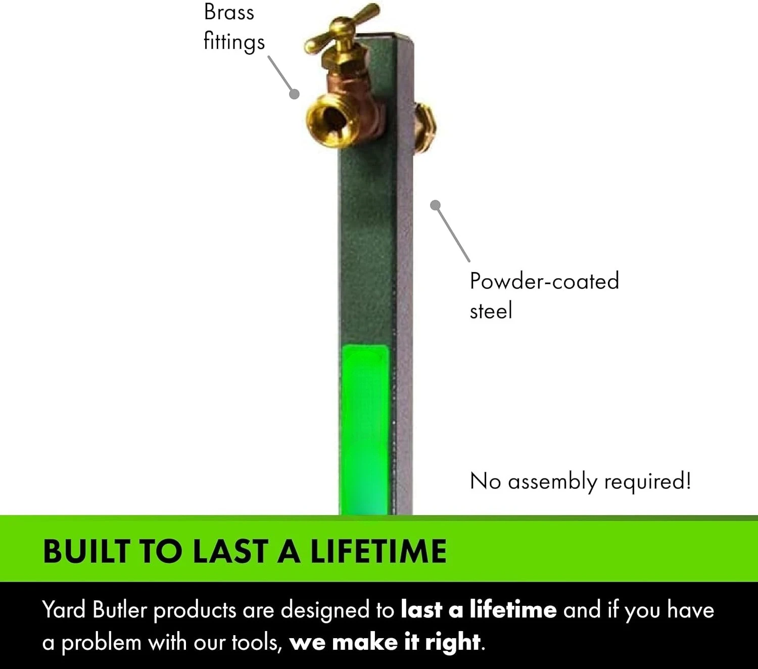 

Hose Bib Extender - Hanger and Extender Accessory - Easy to Install Free-Standing for Easy Garden Watering - Prevent Kinks,New