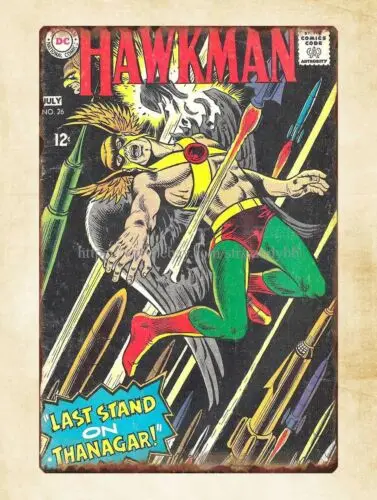 comics Hawkman metal tin sign home decor less