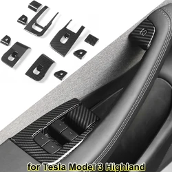 for Tesla New Model 3 Highland 2024 Window Door Lift Switch Button Decor Frame Cover M3H Trim Sticker Panel Interior Accessorie