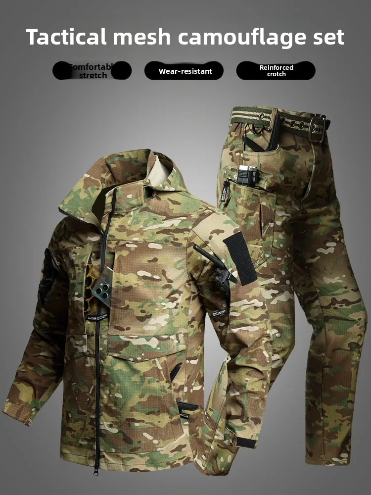 camouflage-work-uniform-men's-tactical-outdoor-wear-windproof-wear-resistant-dirt-proof-construction-auto-repair-labor-protec