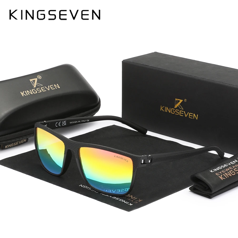 Поляризованные солнцезащитные очки KINGSEVEN для женщин, защита UV400 с градиентными линзами, зеркальная оправа TR-90