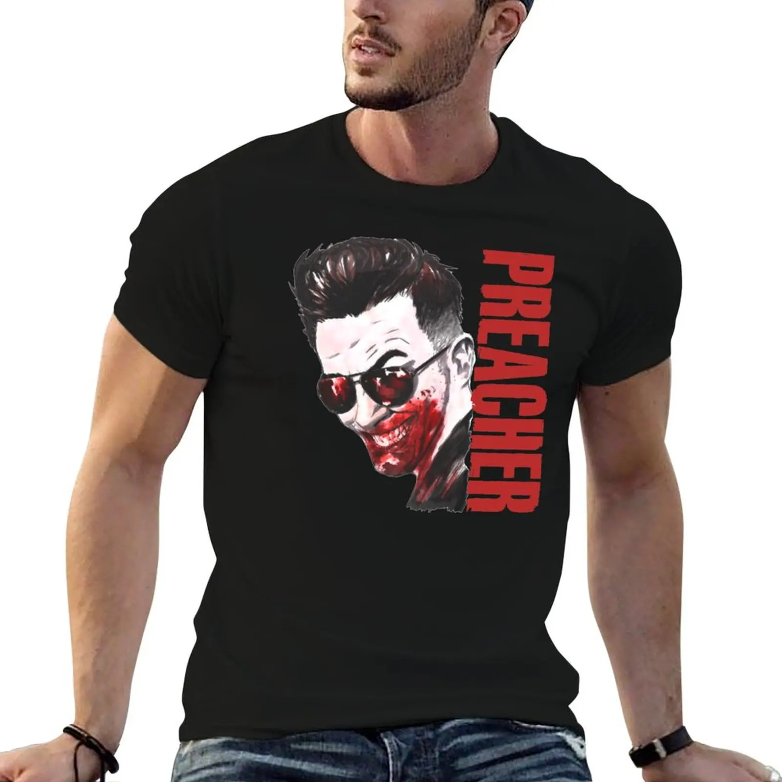 

preacher T-Shirt new edition football t shirt funny costumes topping shirts graphic tee men
