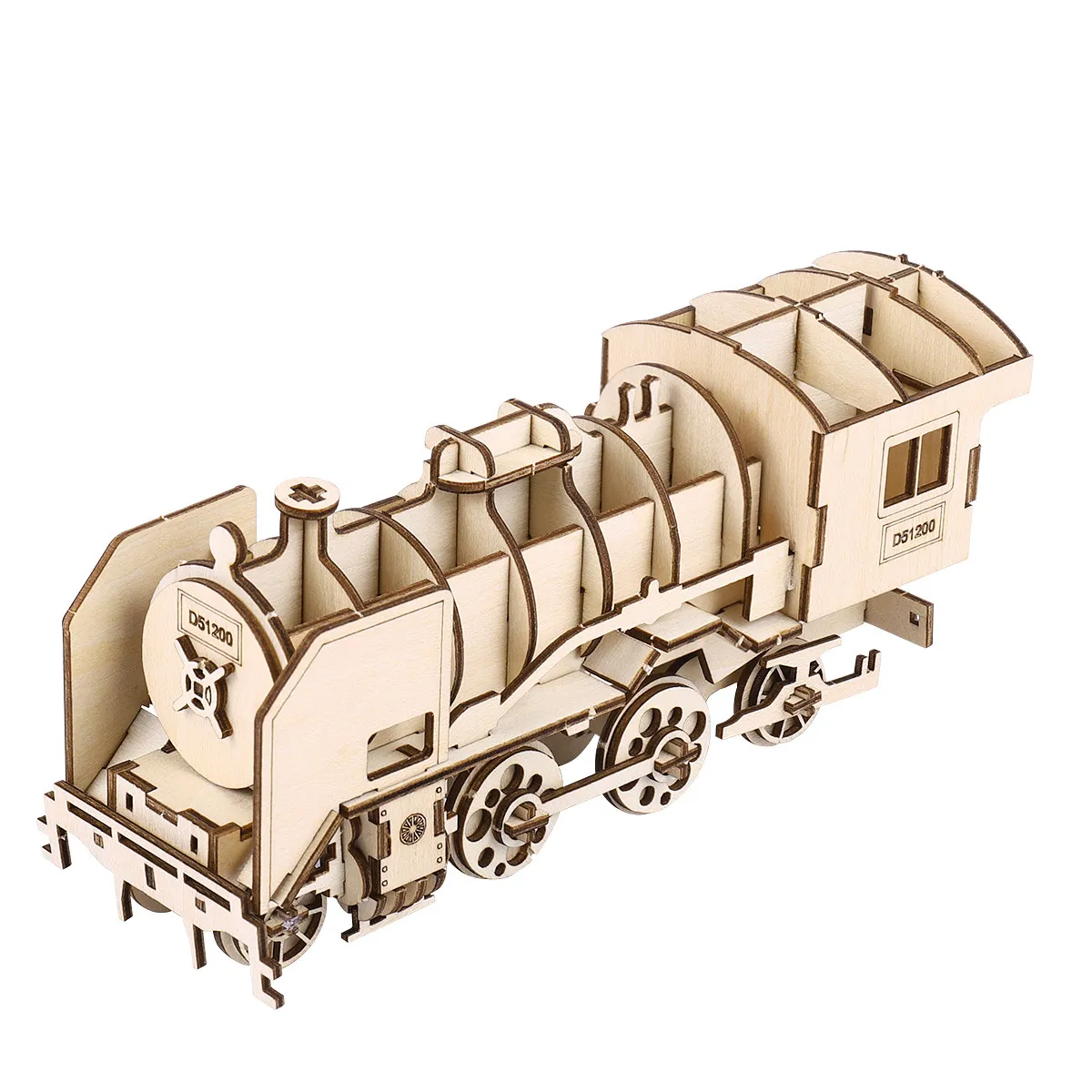 

Train Wooden Puzzle Educational No Glue Decorative Desktop Shelf Puzzle for Adults Kids Wooden