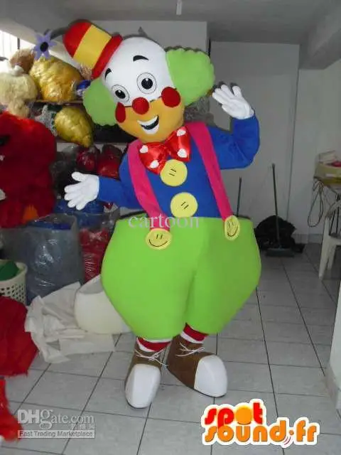 Nieuwe Kerst Clown Mascotte Kostuum Halloween Kerst Jurk Full Body Props Outfit Mascotte Kostuum