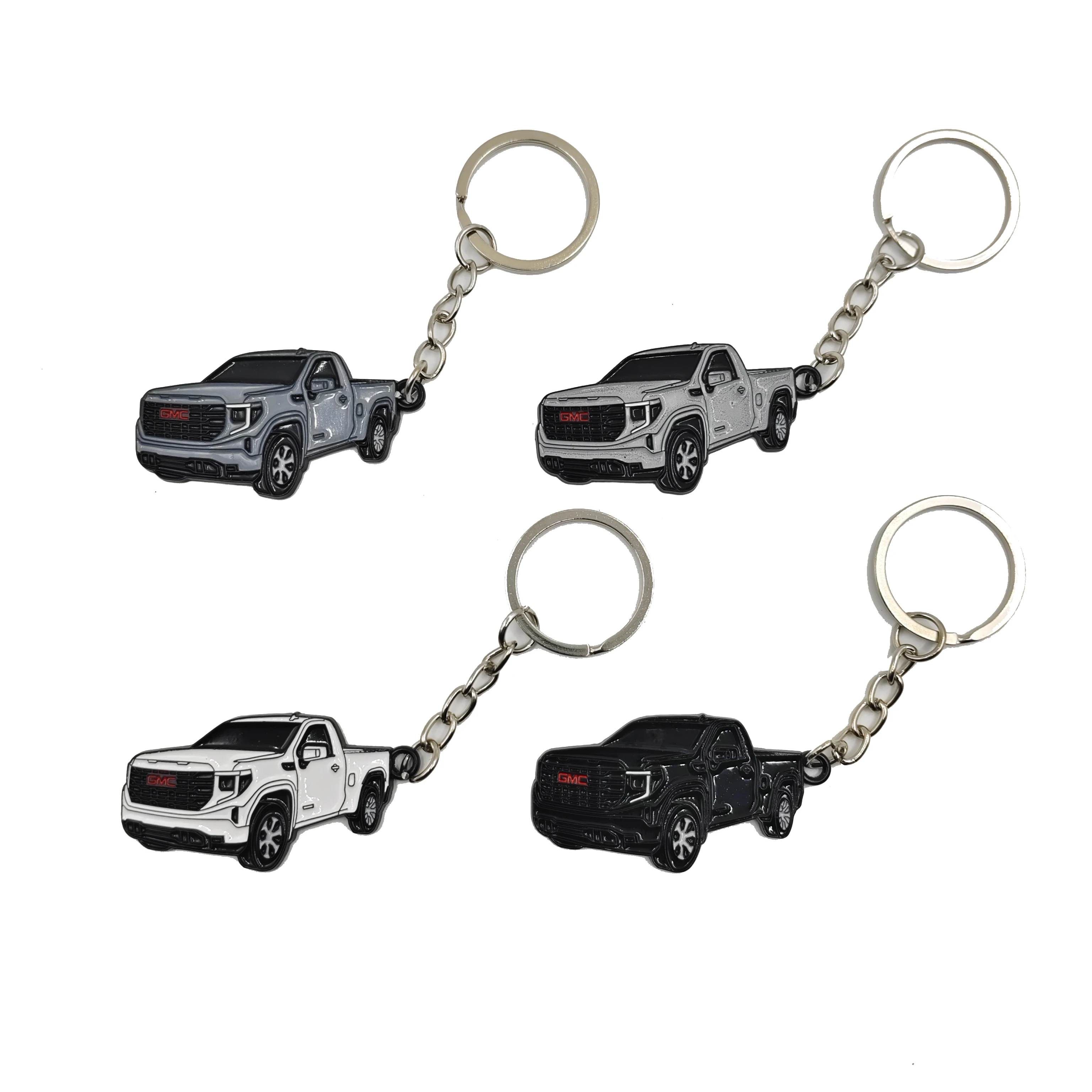 1 قطعة سبيكة غير المغلفة نموذج سيارة قلادة المفاتيح نمط سلسلة مفاتيح معدنية مناسبة لجي إم سي 2024 دائم اكسسوارات الديكور #1