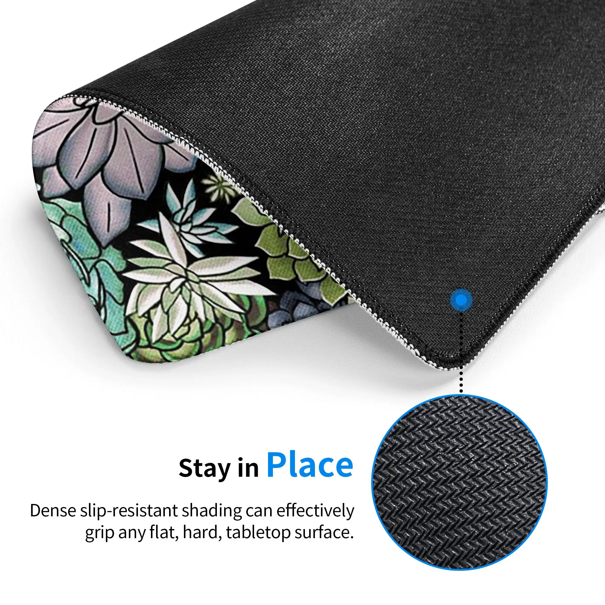 Blooming Succulent Plant Garden Mouse Pad Computer Keyboard Mouse Mat Gamer PC Laptop Desk Mat Office Table Mats