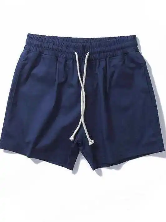 

Летние повседневные свободные шорты прямого кроя для фитнеса и тренировок, легкие тканые мужские шорты из хлопка со средней/низкой талией