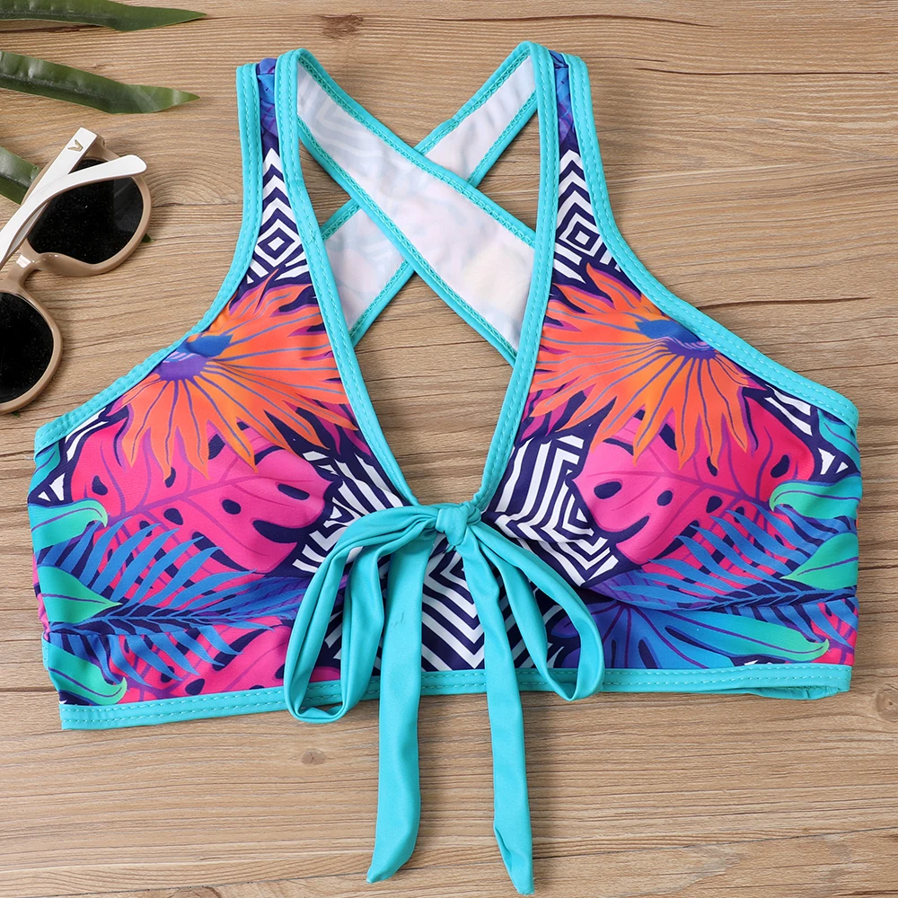 2023 Zomer Badpak Vintage Badpak Hoge Taille Badpak Bikini Vrouwen Nieuwe Ontwerp Afdrukken Badmode Tweedelige Set Beachwear