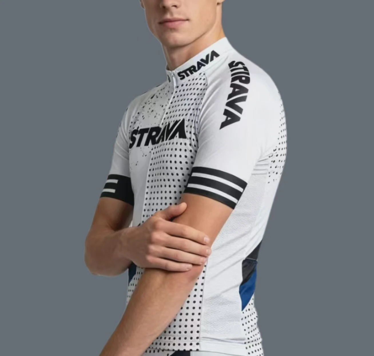 Strava Herren-Radsport-Outfit, Fahrrad-Shorts, Rennrad, Sport-Set, Mountainbike-Trikot, atmungsaktive Sommerkleidung, Pro-Uniform – Detail 5