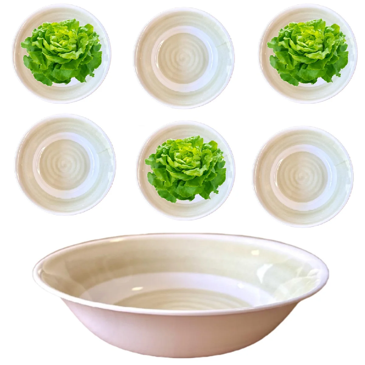 6 Round Bowl Bowls in Melamine 20cm For Overshipments