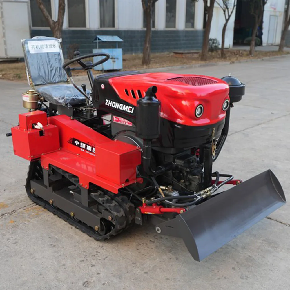 Agricultural Machinery Zhong Mei Cultivators and Tillers Diesel Farm Cultivator Garden Rotary Tiller Mini Crawler Tractor