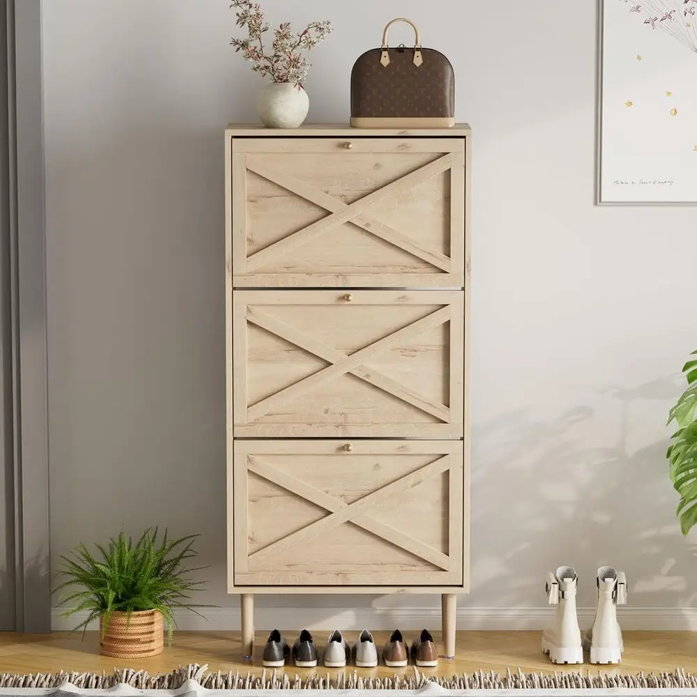 Shoe Cabinet With 3…