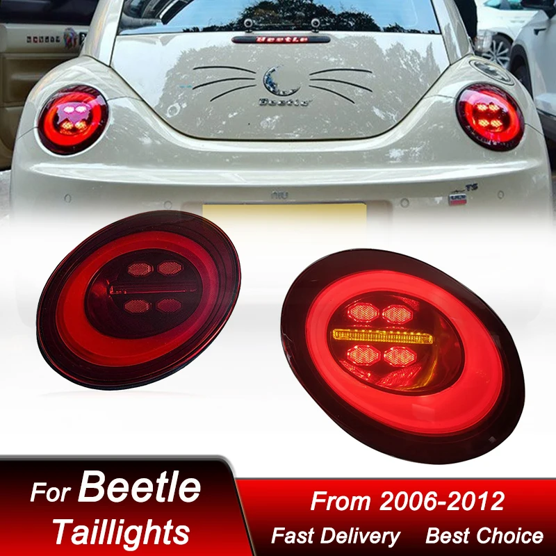 Hot Car led Tail Lights For Volkswagen VW Beetle 06-12 New style full LED Tail Lamp Dynamic Turn Signal Light Tail Lamp Assembly - view 6