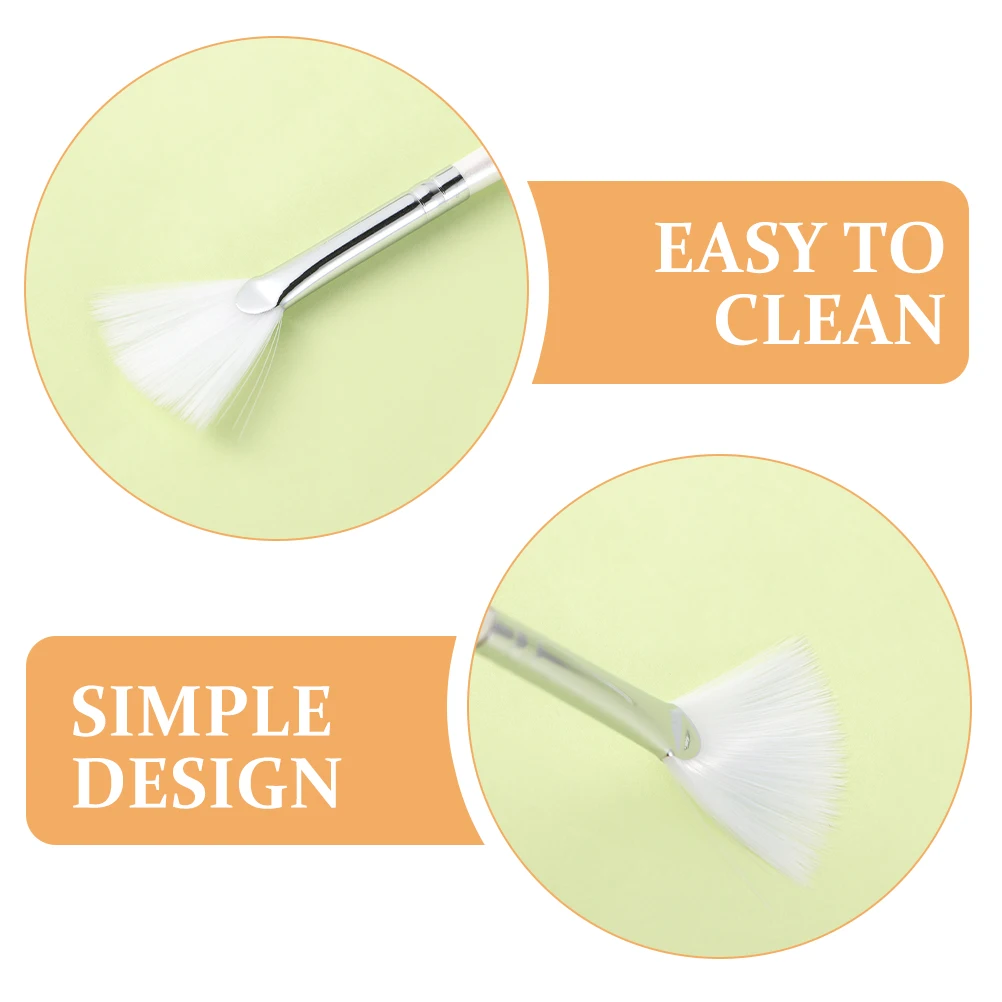 

4pcs Mask Brush Soft Fiber Wooden Handle Fan Mask Brushes For Facials Shape Makeup Brushes for Highlighter Skincare