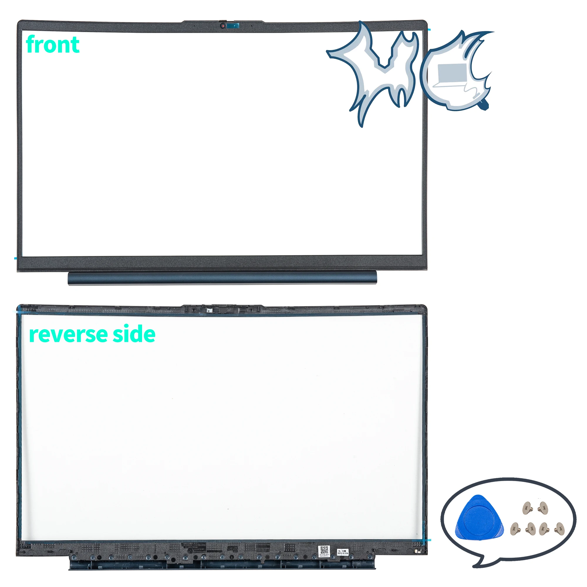 Imagem -05 - Dobradiças da Moldura Frontal para Lenovo Ideapad Peça de Substituição Tampa Traseira Lcd Novo Laptop 15iil05 15are05 15itl05 15alc05 2023 2023