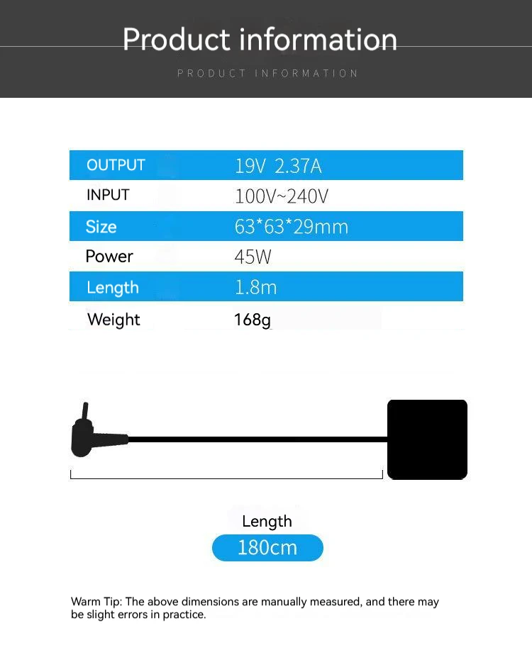 19V 2.37A 45W 3.0*1.1MM Laptop Ac Adapter Dành Cho Laptop Acer Travelmate B117 B118-R B118-RN B118-G2-RN x3310 B117-MP