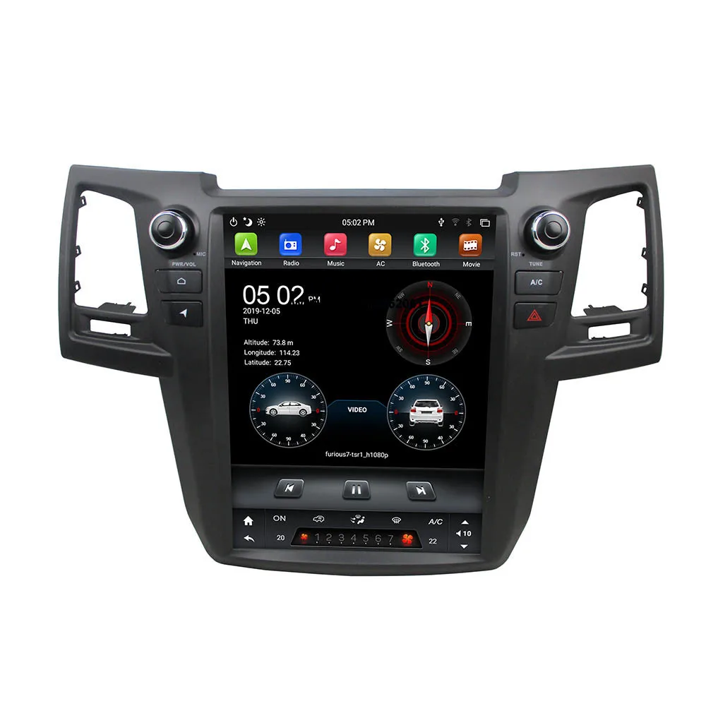 Android Car Radio Dvd Player for Fortuner Auto AC 2016 2017 2018 2019 with air Condition Board Dsp Carplay Car Audio