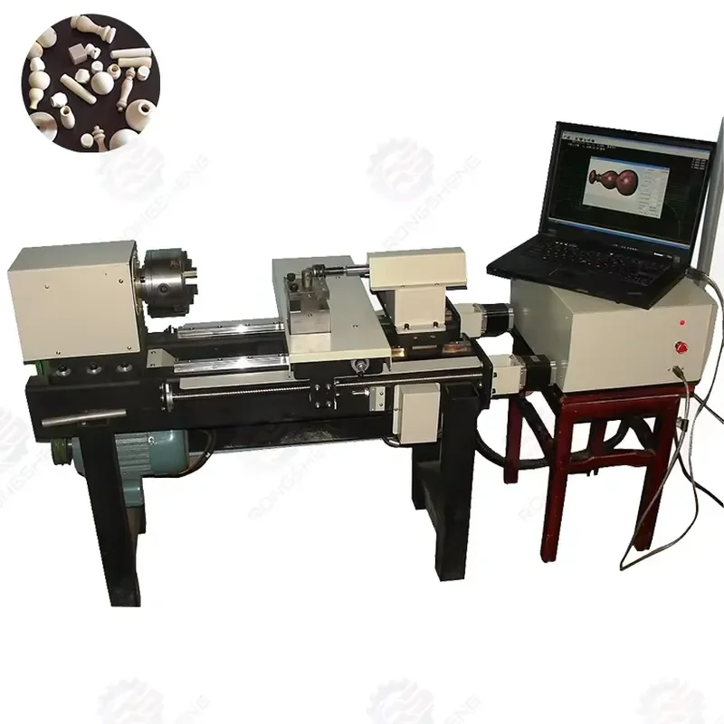 Mini Desktop CNC Wood Lathe for Wood Beads Making CNC Wood Beads Engraving Machine
