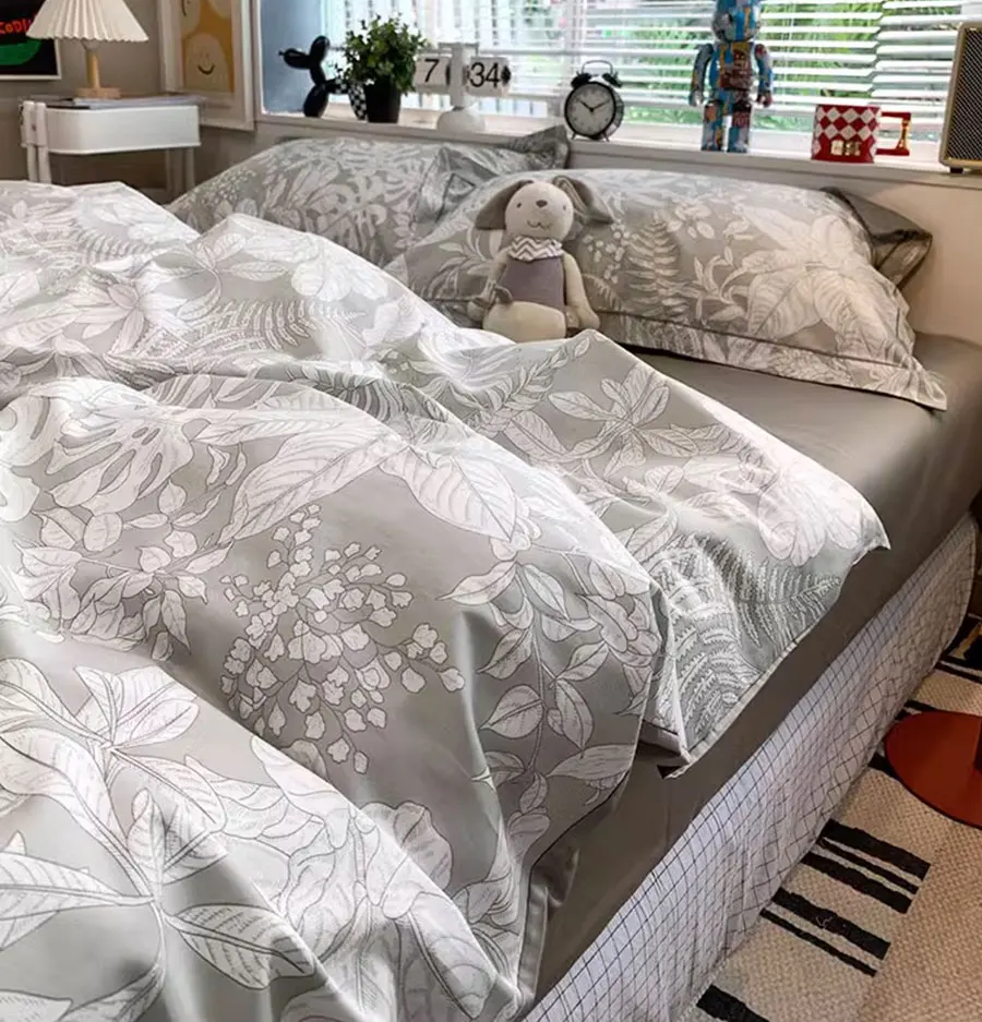 Trend fresh pastoral flower bedding set girl,full queen King nordic floral cotton home textile bed sheet pillow case duvet cover