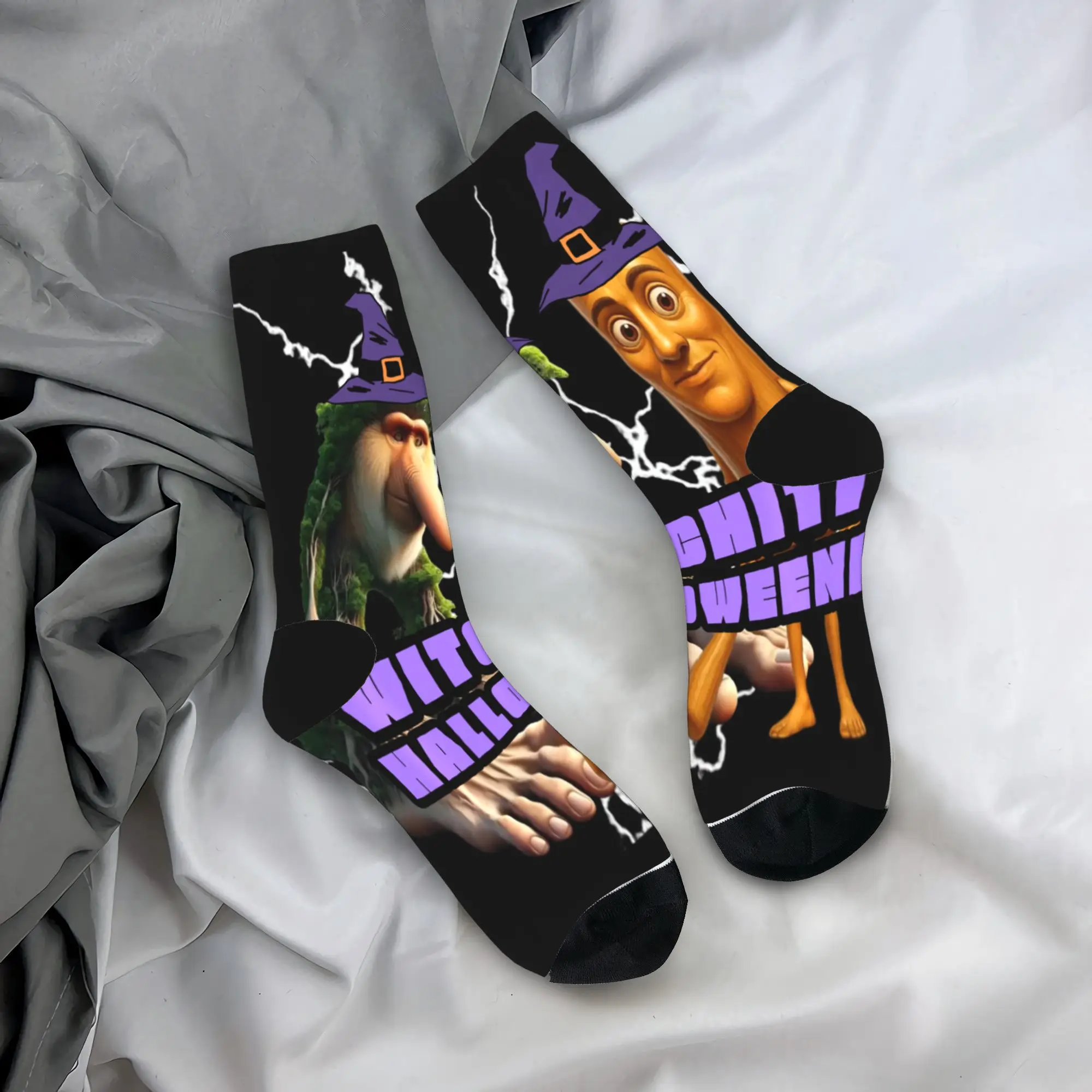 

Funny Italian Brainrot Halloween Meme Socks Autumn Stockings Casual Men High Quality Socks Graphic Climbing Non Skid Socks