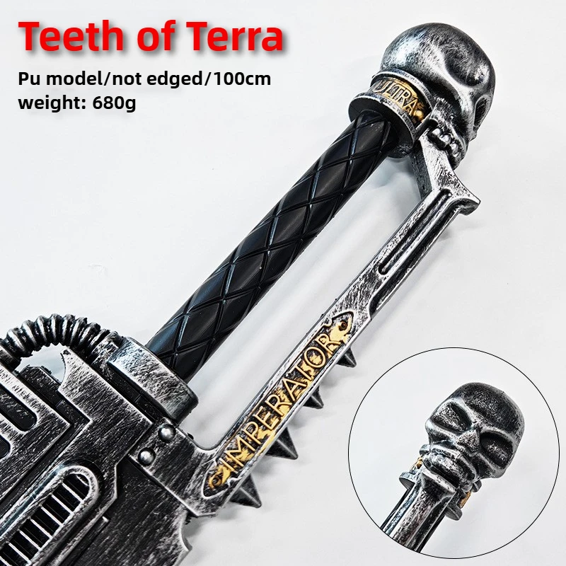 100cm periféricos de jogo dentes de terra espada de motosserra armas pu modelo brinquedos espadas grande escala cosplay adereços menino presentes de halloween