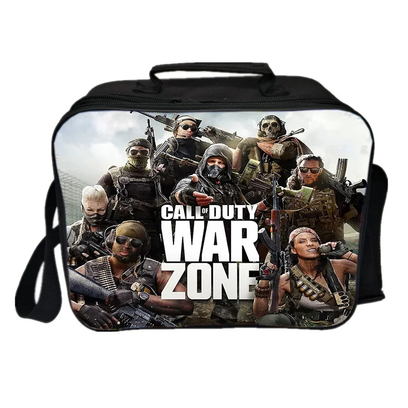 Call of Duty Warzone Lunch Box Picnic Travel Portable Food Storage Thermal Food Bag maniglia isolante Lunch Bag per studenti