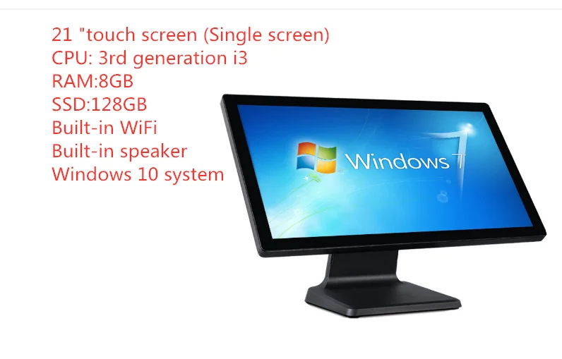 Window 10 21 Inch Touch Screen POS System Retail And Restaura ntMulti-Language To Choose POS Machine All In One System Termina