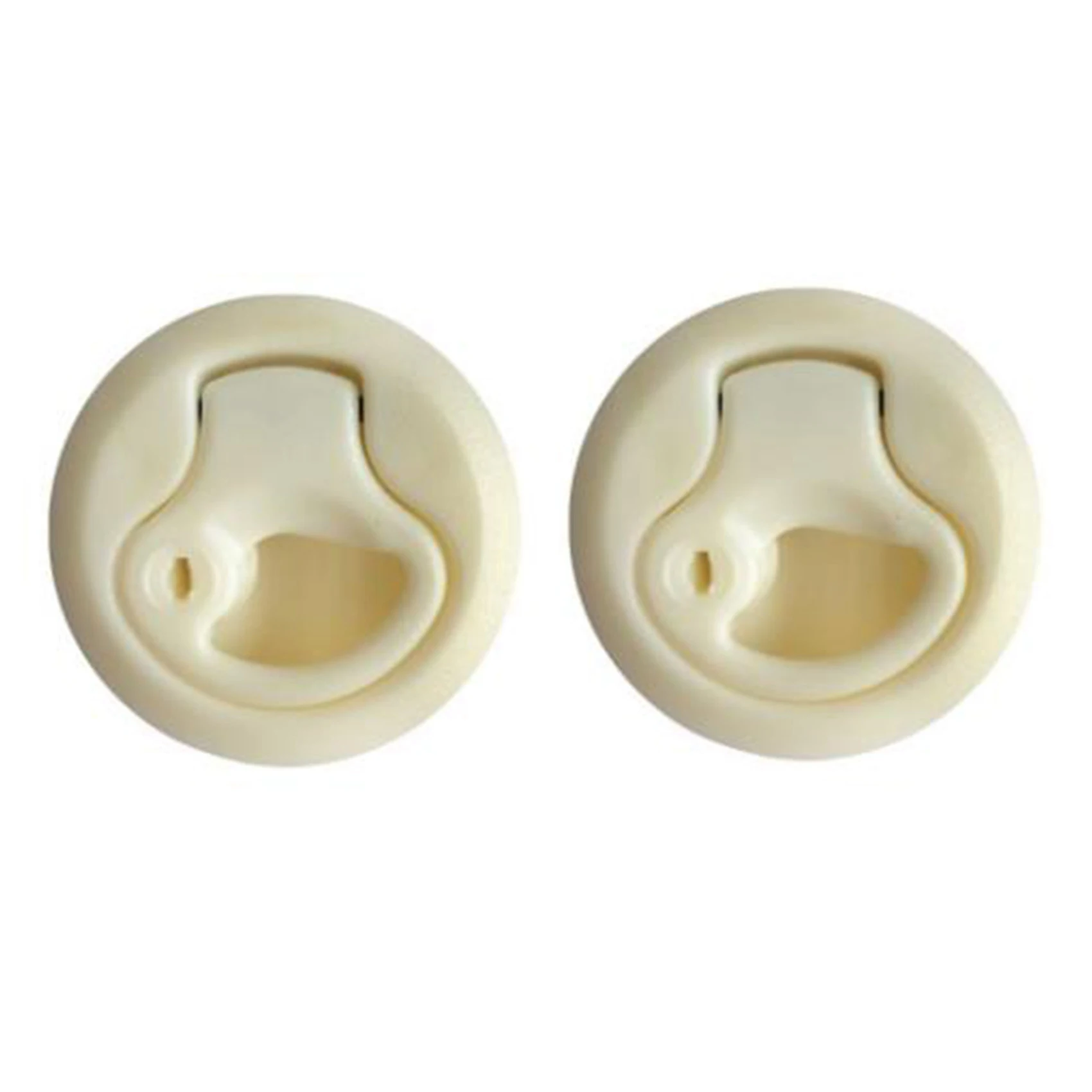 Boat 2Inch Flush Pull Latch Hatch Round Pull Latch Round for RV Boat Marine Deck Hatch 1/4Inch Door Cabinet 2PCS