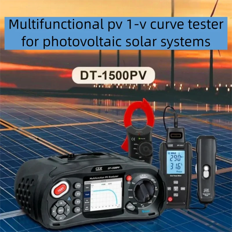 CEM  DT-1500PV 45kW Multifunction PV Tester and Performance Analyzer, I-V Curve Tracer Instruments for Photovoltaic Solar System