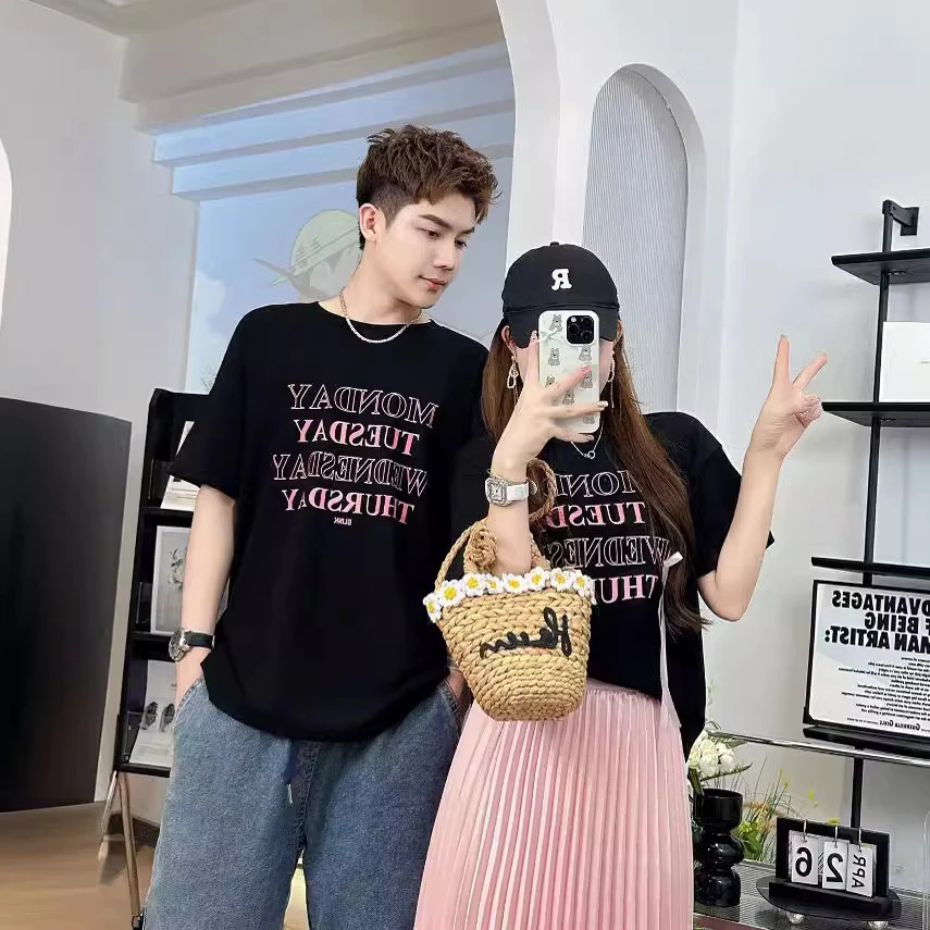 Parents and Children Clothes for The Whole Family Korean Mom Daughter Bow T Shirts Pink Skirts Outfits Dad Son Tees Jeans Sets