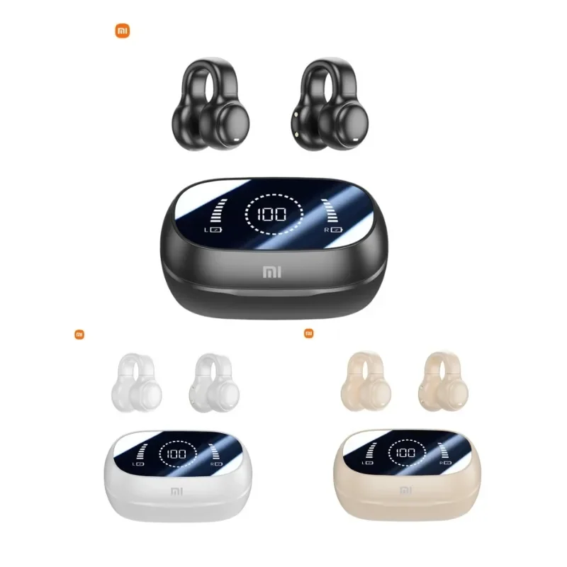 XIAOMI M47 سماعة أذن رياضية متوافقة مع البلوتوث مع توصيل العظام مع ميكروفون شحن مجاني للحد من الضوضاء