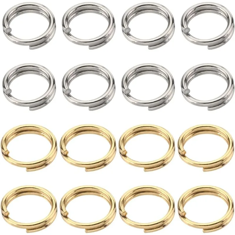 400Pcs Jump Rings Gold 304 Stainless Steel  Ring 5mm Split Rings Small Double Loop  Ring Linking Ring for Jewelry