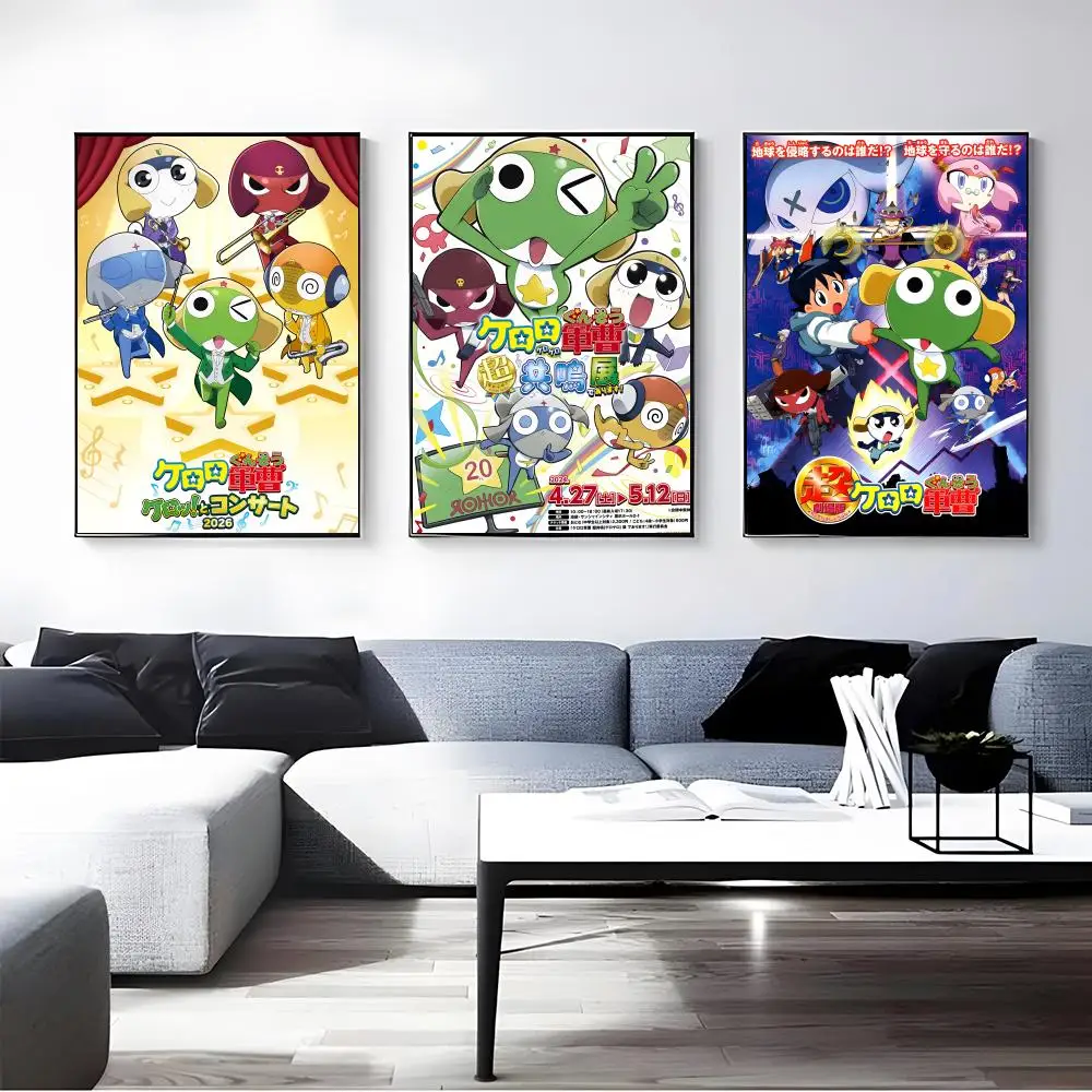 Anime Keroro Gunsou Poster Self-adhesive Art Waterproof Paper Sticker Coffee House Bar Room Wall Decor